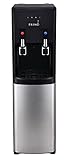 Primo Bottom-Loading Water Dispenser - 2 Temp (Hot-Cold) Water Cooler Water Dispenser for 5 Gallon Bottle w/Child-Resistant Safety Feature, Black and Stainless Steel