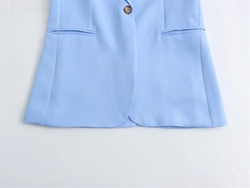 Woman Suits Elegant Notch Lapel Single Button Pants Sets Formal Office Two Piece4