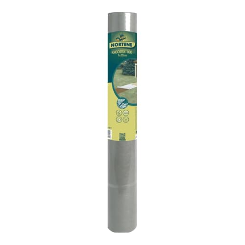 Nortene Nortene - Feltro Geotex, 100 cm, per vialetti e terrazze, poliestere 100 g/m2, 1 x 25 m