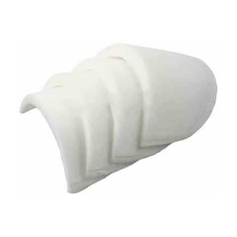 BeeSpring 4 PCS Shoulder Pads Costume Foam Polyester Pads Breathable Sponge Pads Reusable Removable for Women Clothing Men Blazer Suit Coat Sewing, White Cover
