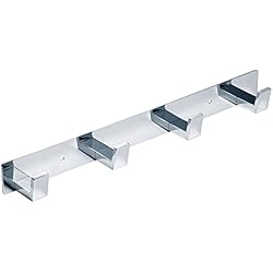 Percheros Baño YUET Percheros Pared con 4 Ganchos, Acero Inoxidable, Ganchos Perchas de Montaje en Pared, Colgadores Toalleros de Gancho para Baño Cocina Albornoz Trapos Puerta Entrada, Cromado