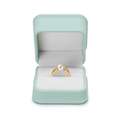 Papten 指輪ケース プロポーズ リングケース PUレザー 持ち運び ミニ 1個用 記念日 婚約指輪 プレゼントなどに適当 H14401 (ミントグリーン)