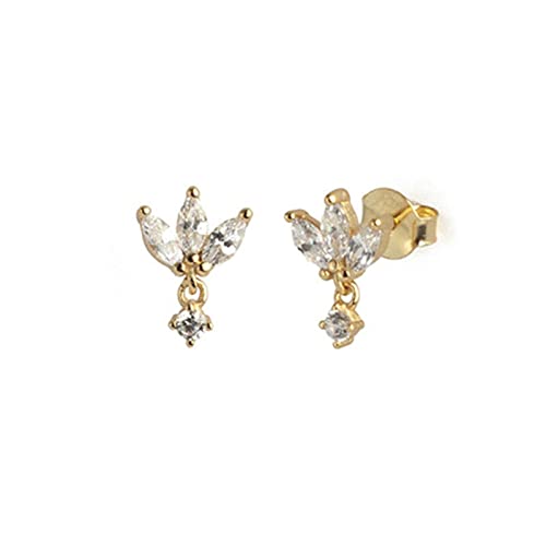 Womens Earrings Dangling, S925 Silver Crystal Marquise Dangle Earrings - Main Image