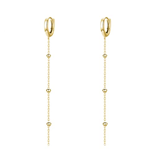 Boucles d'oreilles swing anti irritation chaîne argent sterling 925