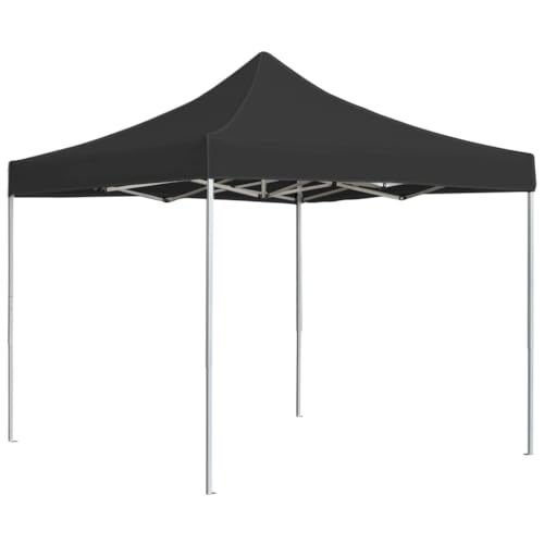 Ordellia Tienda de campaña profesional plegable de aluminio 2 x 2 m antracita con techo Oxford, impermeable, protección UV, carpa de jardín, exterior, protección solar para barbacoa, jardín o terraza