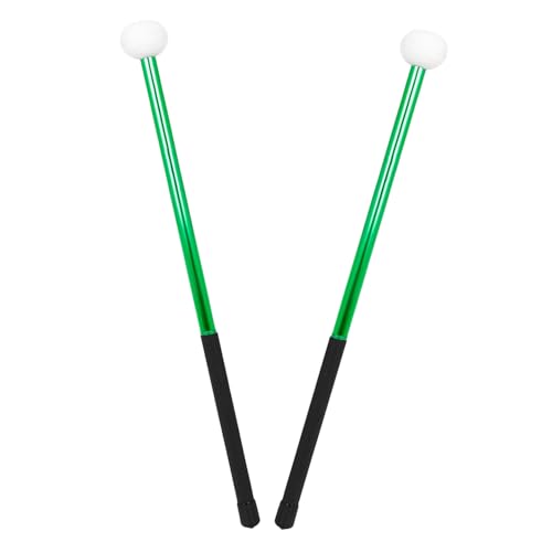 Baquetas de aluminio con punta de fieltro verde miniatura 1