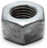 5/8"-11 Heavy Hex Nut, A563 Grade A Steel, Hot Dip Galvanized (Quantity: 50) Thread Size-Pitch: 5/8"-11 (50)