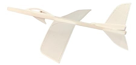 CERO 3D Printed Glider Throwing Plastic Plane, Dual Flight Mode, Aeroplane Gliders, Flying Aircraft, Gifts for Kids, 3 to 13 Year Old Boy | Girls (White PLA Plastic) V.A.9.2023