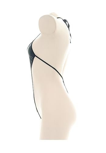 SINGUYUN Womens Sexy Micro Anime Bikini Japaneses One-Piece Teddy Cosplay Swimsuit Hot Bandage Lingerie Babydoll Bodysuit (0106Black)3