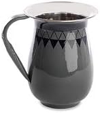 Nkuku Satara Slate Hand Painted Jug Made From Food Safe Stainless Steel