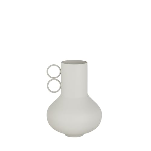 blomus Vase -LOHA- aus Metall | Dekovase in Farbe Moonbeam Beige | Größe S ⌀20 x 15H cm | Ideal für Trocken- oder Plastikbumen