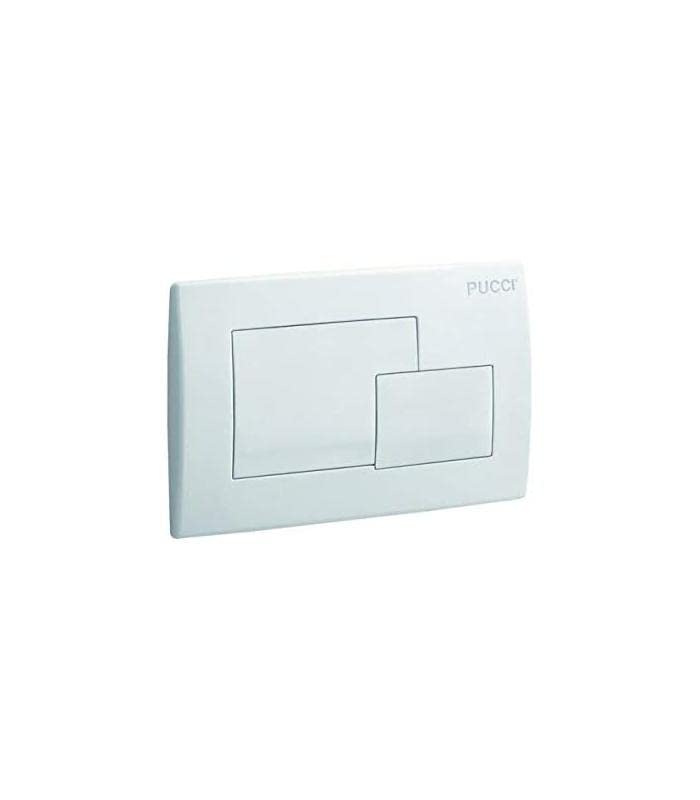 Placca Quadra Bianca (cm 33x18) a 2 Pulsanti per cassetta Incasso Pucci Eco