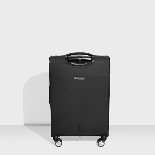 Image of CARLTON Yorkshire Sl | Check-in Trolley Bag, 69.5 Cm Medium Softsided Luggage | 8 Wheels, TSA Lock | Polyester | Premium Suitcase for Travel | 5 Year International Warranty | Black