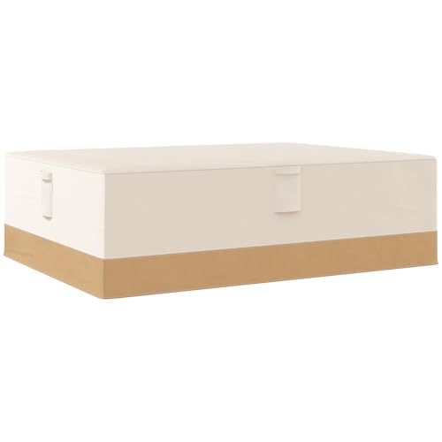 Outsunny Funda Protectora para Muebles de Jardín 275x208x78 Tela Oxford 600D Impermeable Cubierta para Sofás Mesas Exterior con 4 Ventilaciones 5 Asas y Cordón de Tracción Beige