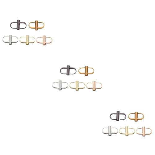 NUOBESTY 15pcs Diy Craft Accessories Metal Buckle Chain Strap Screw Fastening Chain for Bag Handles