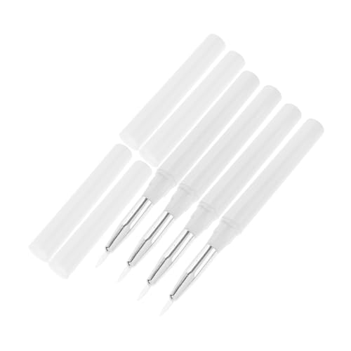 IWOWHERO Travel Makeup Kit 4pcs Silicone Makeup Brushes Lip Eye Applicators with Brush Caps