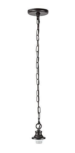 Image of Aspen Creative 21052-11, Indoor Pendant Light Kit, 6' SPT-1 Black Wire / 5' Steel Chain. Socket Cup: 3-1 /8 inch W x 1-5 /8 inch H Suitable: 11-1 /2 inch D. to 16 inch D. Pendant Shade. Oil Rubbed Bronze.1 Pack