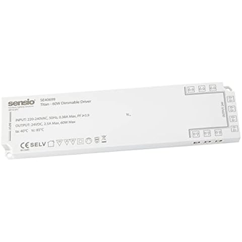 Sensio 60W/24 Dimmable LED Driver, White, One Size Cover