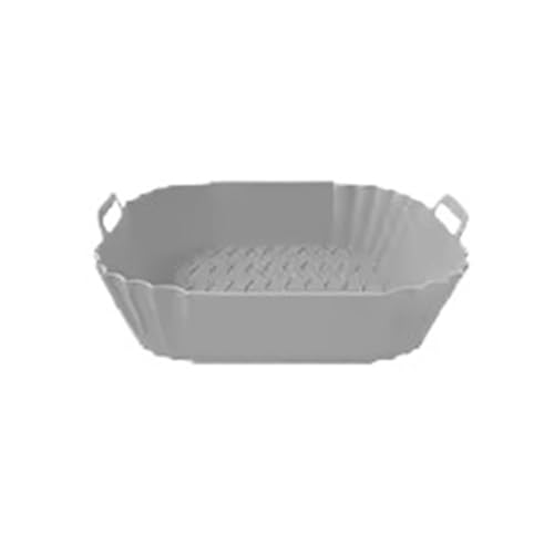 Molde de silicona para freidora de aire gris de 21cm reutilizable 2