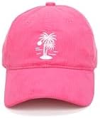 Corduroy Hat for Women and Men, 100% Cotton Baseball Cap with Adjustable Strap with Brass Buckle