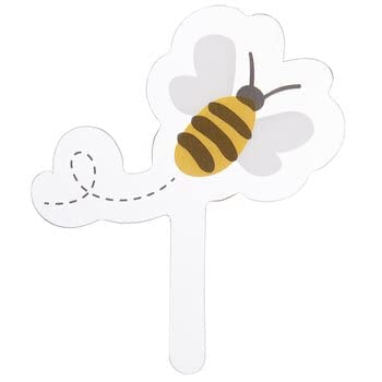 Craft Supply Bumble Bee Cupcake Topper - Decorate 12 Cupcakes with Plastic Bee Picks|, 2017010