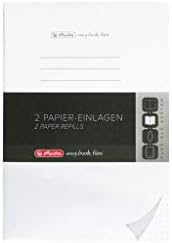Herlitz 50034147 wkład do notatnika flex, A5, 2 x 40 kartek w kropki, 1 sztuka, biały