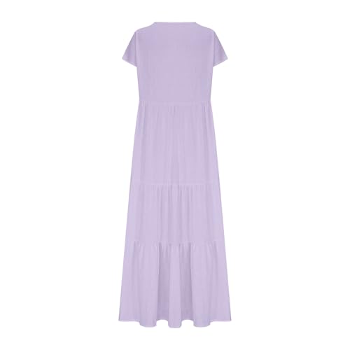 Vestido largo de algodón y lino premium con caída fluida de muselina 5