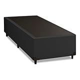 Cama Box Solteiro 0,88m com 38cm de Altura Suede Prince Preto