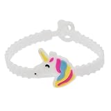 HAKIDZEL 5 Pulseras de Silicona Diseño de Unicornio Arcoíris, Alta Elasticidad y Amigables Piel, Ideales para Recompensas Educativas y Navidad Varios estilos