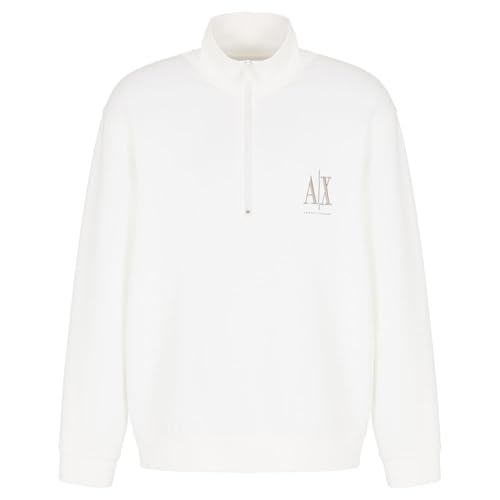 Pull à demi-fermeture éclair Armani Exchange en coton noir pour homme