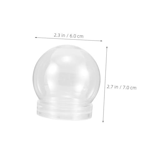 Bolas de plástico transparentes rellenables con tapas de rosca para manualidades caseras 3
