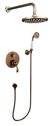 Hudor Composition de douche encastrée SC21BR – Bronze – Collection Pénée – Raffiné et durable