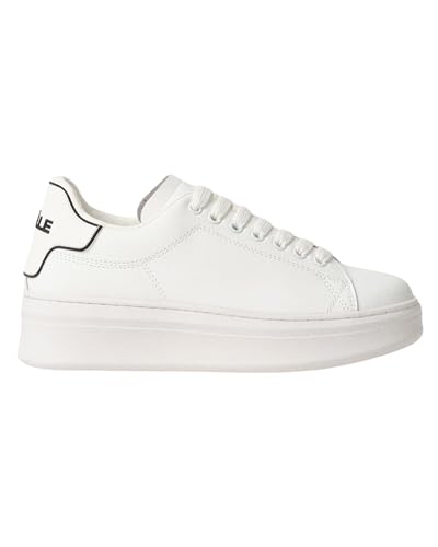 Baskets Femme Cuir Blanc Gaelle Chaussures Sneakers Basses Gacaw01300
