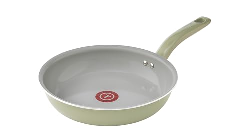 Image of T-fal Recycled Ceramic Nonstick Fry Pan 12 Inch Oven Safe 350F Pots and Pans, Cookware Green