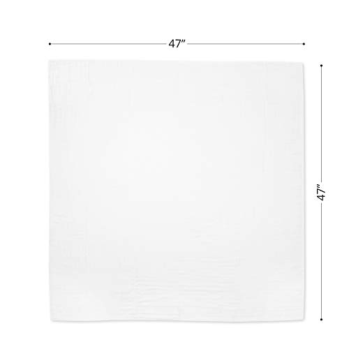 Natemia Muslin Swaddle Blankets | Large 47 X 47 Inches (2 Pack)| Lightweight And Breathable Bamboo Baby Swaddle Wrap | Great #TOP1