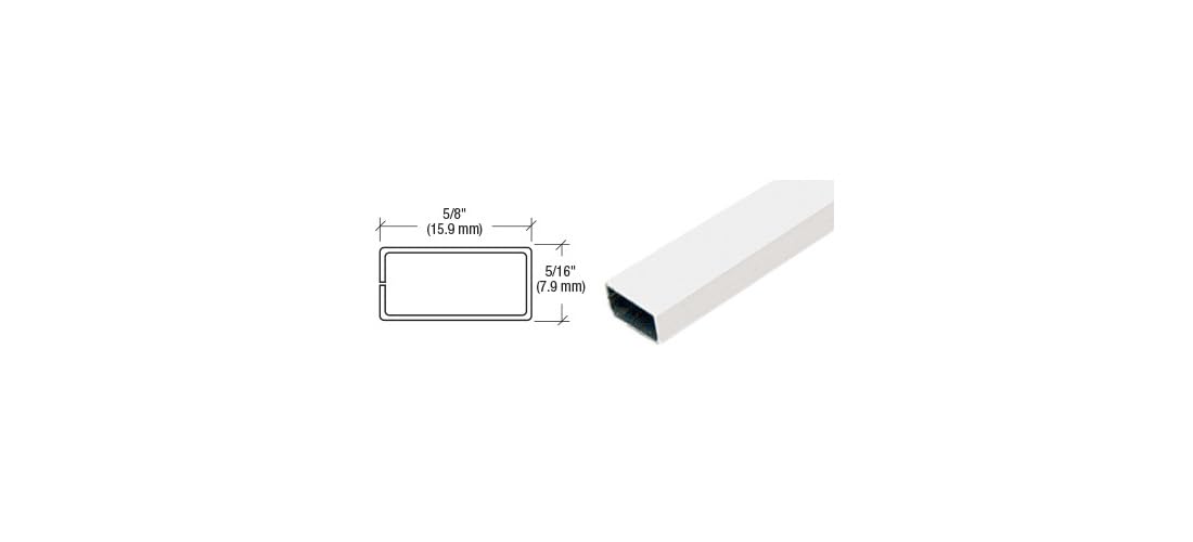 CRL WSSB58W White 5/8" x 5/16" Roll Formed Aluminum Spreader Bar 146" Stock Length