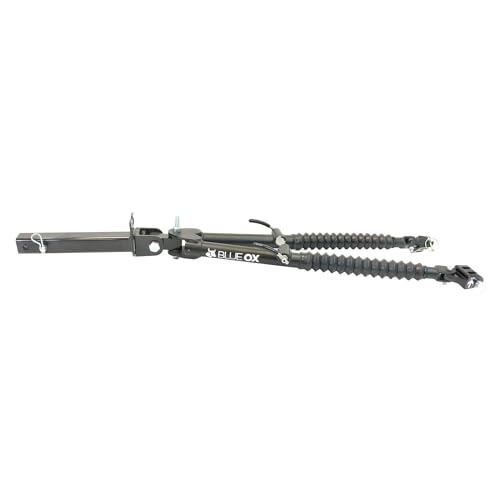 Blue Ox BX7390 Class III Alpha Tow Bar with 2 Receiver | 8 500 lb Tow Rating | Patented Non-Binding Latches | Safety Cables Included | Matte Black