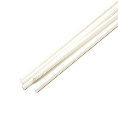 Othmro Lot de 5 tubes rigides en plastique ABS de 2 mm de diamètre extérieur de 0,5 m de longueur - Tubes en plastique rigide ronds pour portes électriques et fenêtres - Blanc Cover