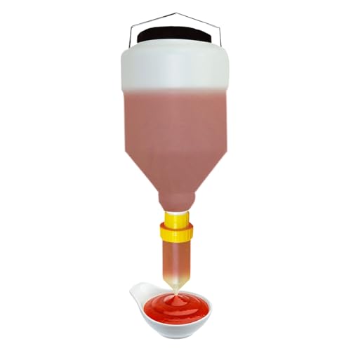 Dispensador de Salsa - Contenedor de Ketchup Recargable de 3,5 L, Herramienta de Cocina con, Suministro de Cocción Práctico | Fácil dispensador para Hamburguesa Mayonesa Fideos