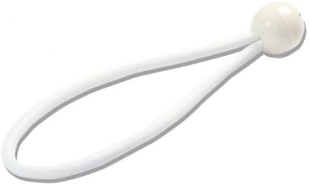 25x Elastic Straps 180 mm White Rubber Straps Ball Loop Bungee Tie Tarpaulin Shock Cord Rubber Expander Slings for Party Tent Gazebo Marquee Tent