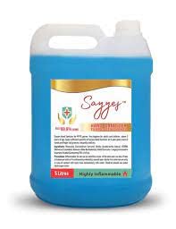 5 Litre Hand Sanitizer (75% Ethyl Alcohol) with Aloe Vera, Lemon & Nimba Extract - Made with WHO Recommended Formulation - Kills 99.99% Harmful Germs (5000ml)