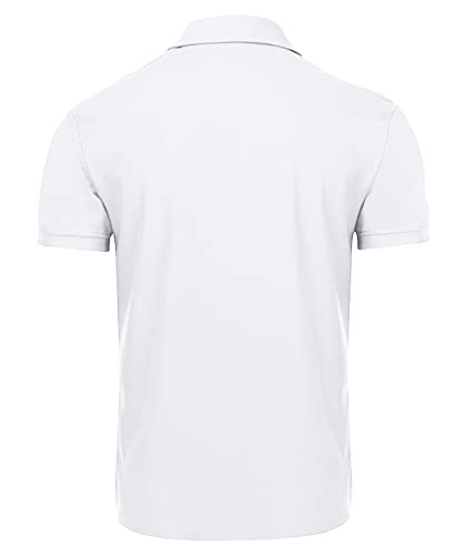 Zity Mens Polo Shirt Short Sleeve Sports Golf Tennis T-Shirt White-Xl #TOP3