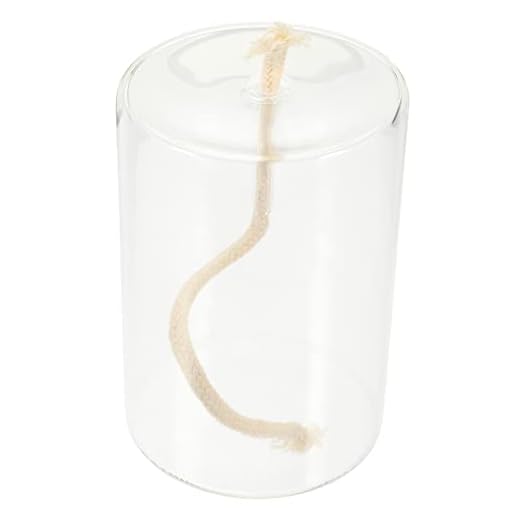 Yardenfun 1Ensemble Lampe à Huile Cylindrique Verre Transparent Décoration pour Maison Bureau et Événements pour Usage Intérieur Urgence Ambiance Romantique