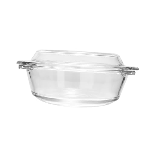 PRETYZOOM Tazón De Sopa Binaural Tazón De Vidrio Para Comida Resistente Al Calor Vidrio De Borosilicato Práctico
