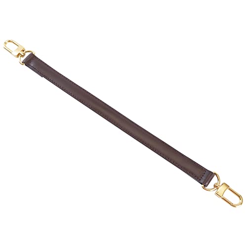 Image of Genuine Leather Plain Strap Replacement Top Handle Leather Strap for Handbag (Coffee, 14.5 in)
