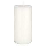 Mega Candles Unscented White Round Pillar Candle | Hand Poured Premium Wax Candles 3