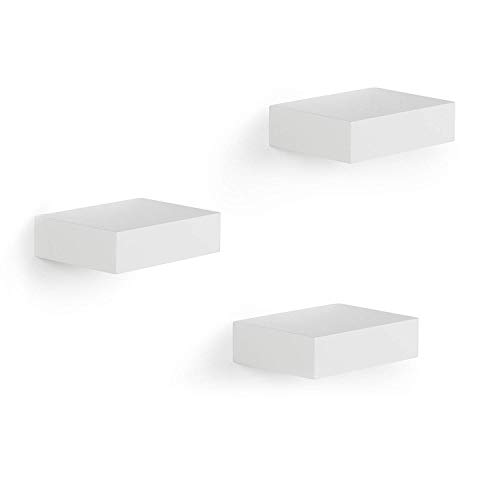 Ballucci Floating Wall Shelves, Set of 3 Decorative Display and Organizer Shelf