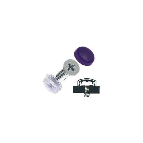 CRL SC82F50-XCP100 Black Flat Small Snap Cap Screw Covers - Pack of 100