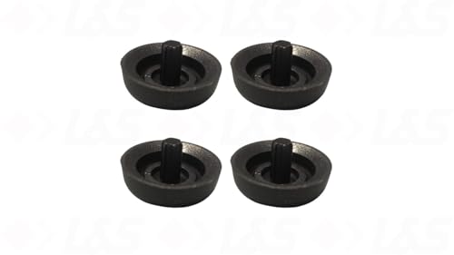 MWH Fußkappe ø 25 mm mit Dorn 4er-Set – Schwarz – Für Royal Garden