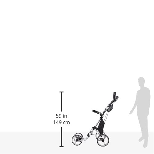 Caddytek EXPLORER VSERSION 8 - SILVER 4 Wheel Golf Push Cart thumb #5